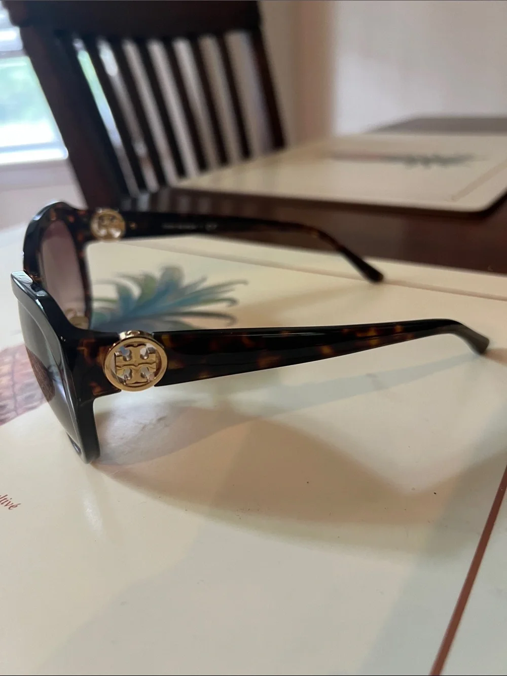 Women's Tory Burch Tortoiseshell Sunglasses - Brown Lenses